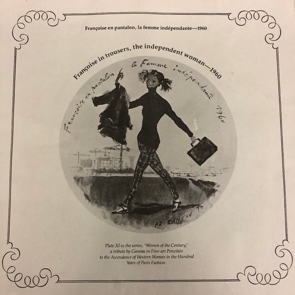 1960 Ganeau's Women of the Century Porcelian COA - Picture 4 of 8